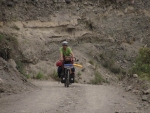 Letzte 11km vor Guamote, auf Schotterbaustelle.
