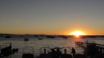 Abendrot in Copacabana am Titicacasee.