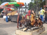 Typisch kolumbianisches Strassen-Asado.